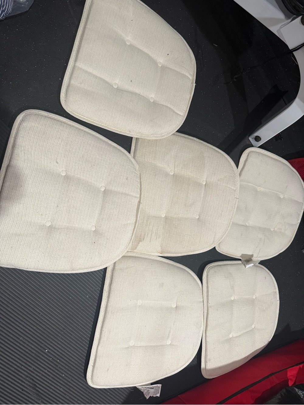Cream Tablet Seat Cushions x 6